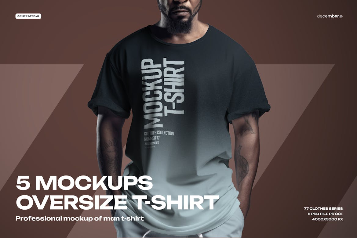 Free T-shirt Man Mockup (PSD)