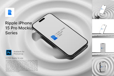Ripple iPhone 15 Pro Mockup Series