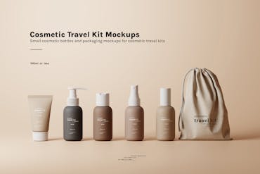 Cosmetic Travel Kit Mockups