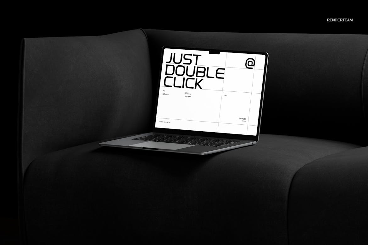 时尚工业黑化风苹果MacBook Air笔记本电脑屏幕演示PSD样机模板素材 MacBook Air Mockup Set插图2
