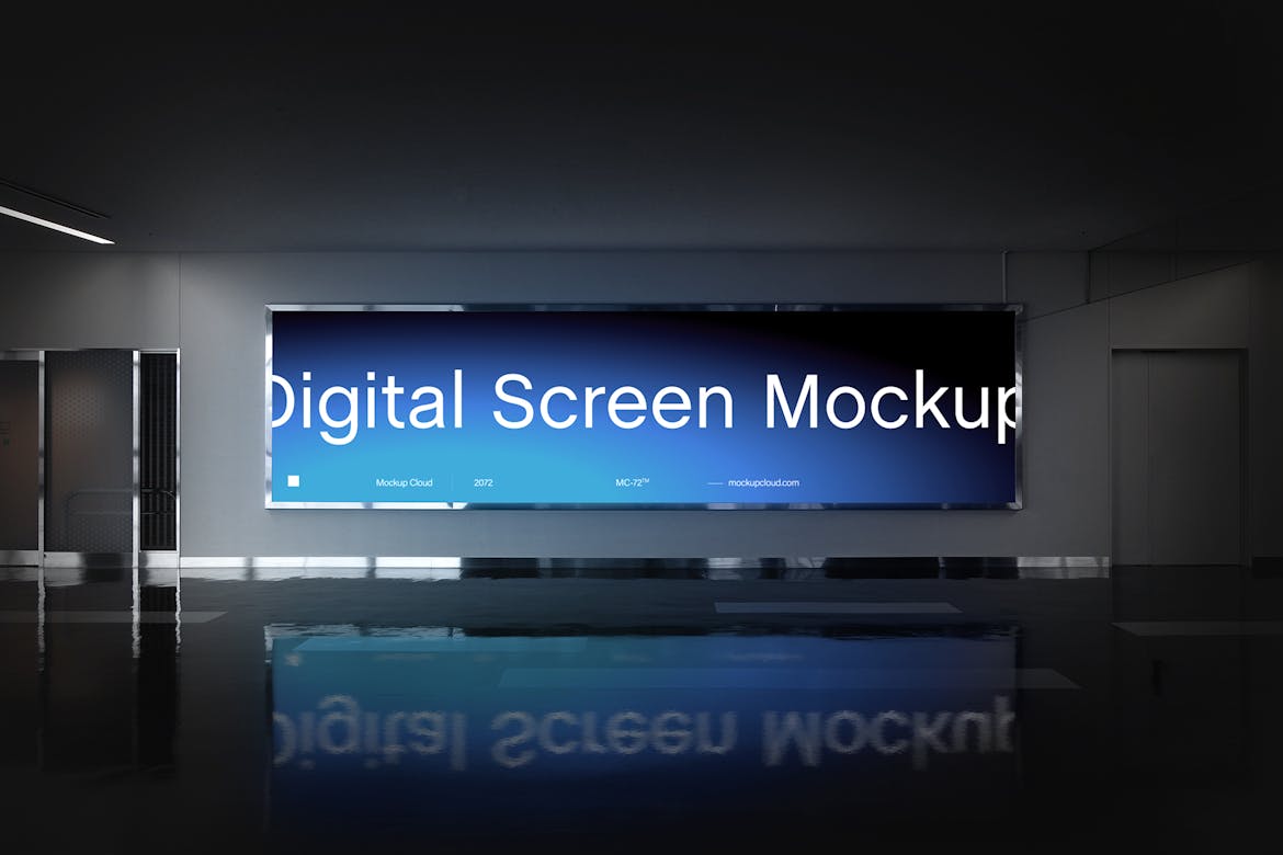 Digital Screen Advertising Mockup Scene 01 | Premium & Free PSD Mockup ...