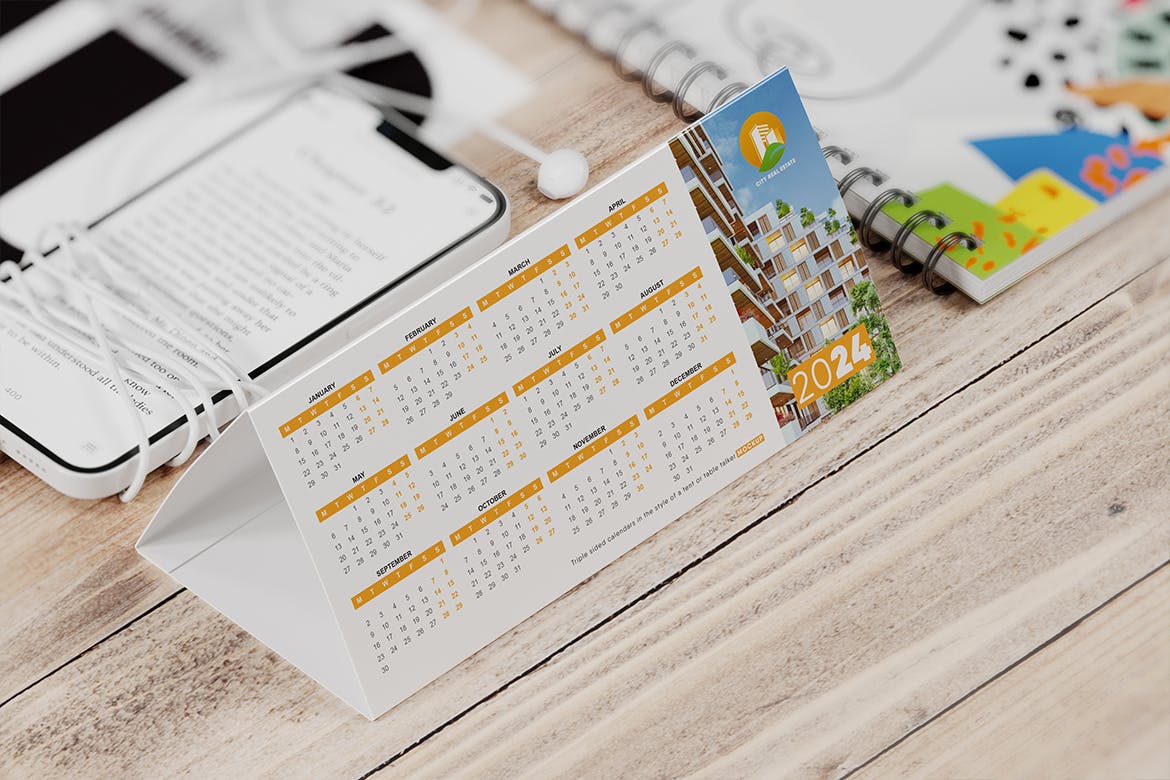 Tent Desk Calendar Mockup Premium Free PSD Mockup Store