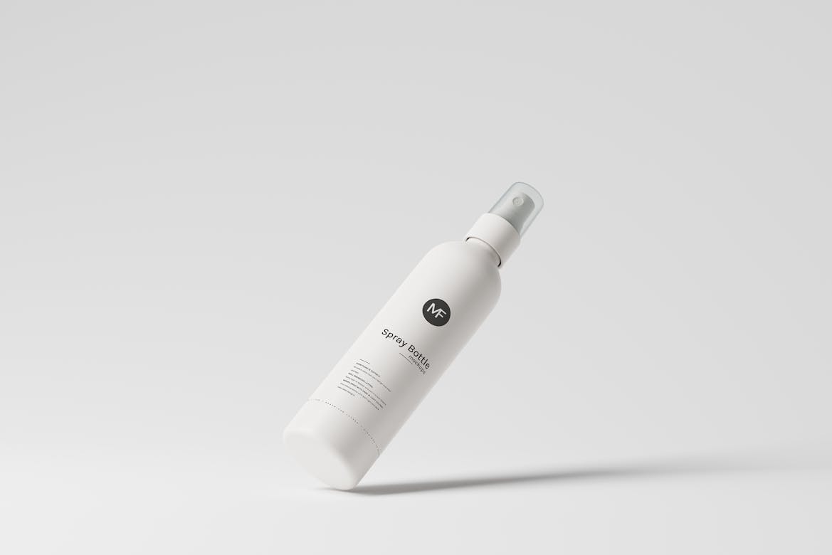 Tall White Plastic Body Spray Bottle Mockups Premium & Free PSD