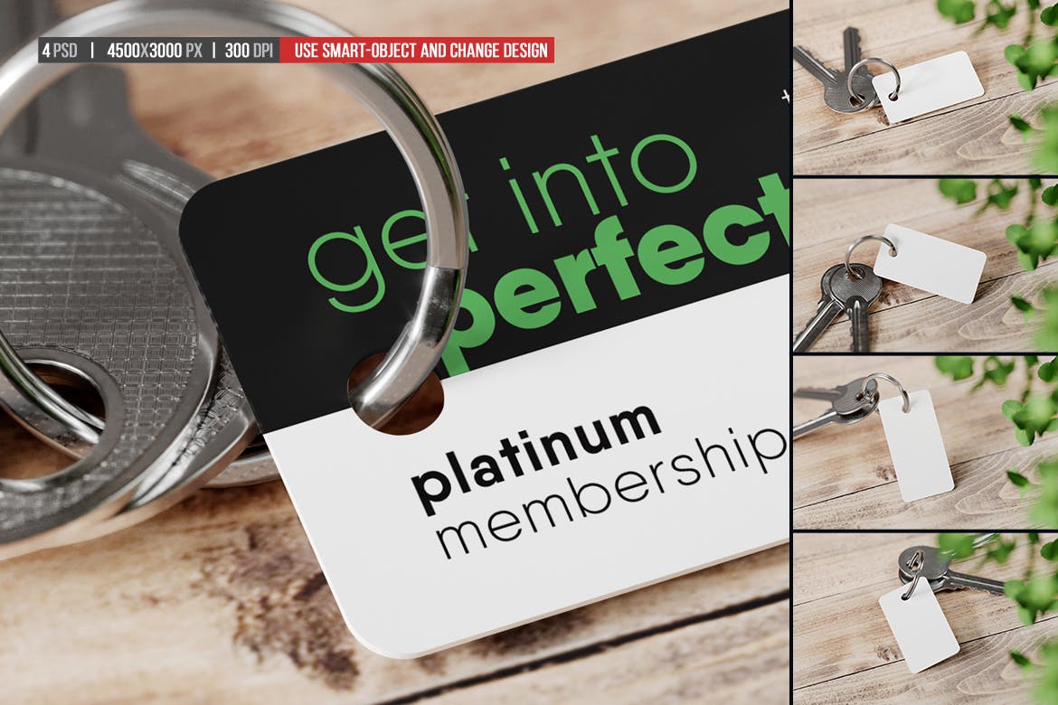Plastic Key Tag Mockup Premium & Free PSD Mockup Store