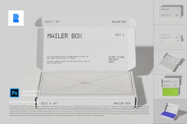 Mailer Box Packaging Mockup