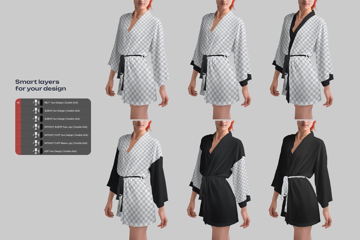 4 Mockups of a Silk Robe | Premium & Free PSD Mockup Store