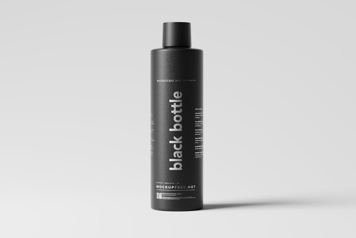 Black Matte Plastic Bottle Mockups | Premium & Free PSD Mockup Store