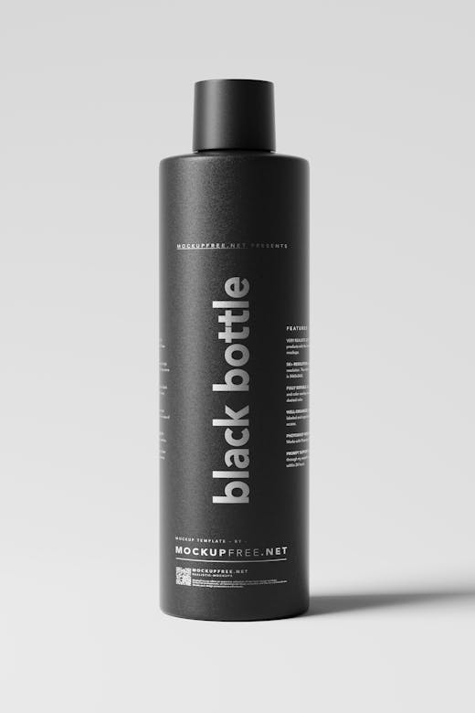 Black Matte Plastic Bottle Mockups | Premium & Free PSD Mockup Store