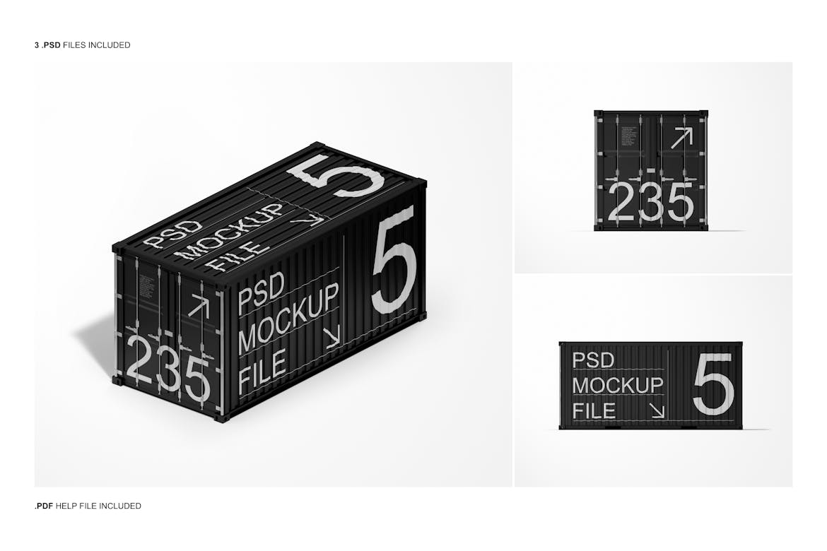 Cargo Container Mockup Set | Premium & Free PSD Mockup Store