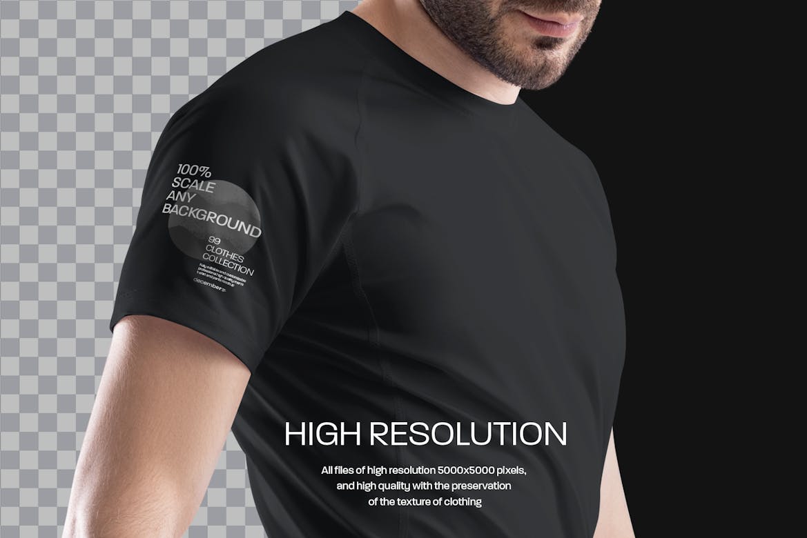 6 Men's Mockups T-Shirt and Compression Shorts | Premium & Free PSD ...